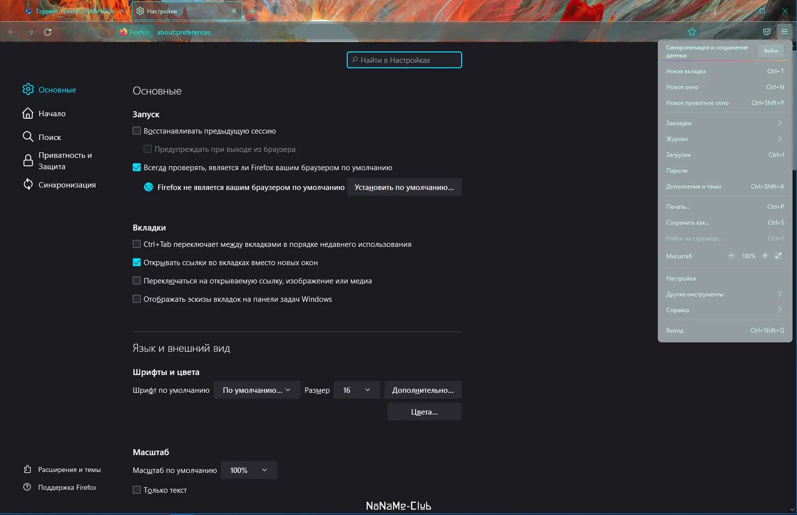 Программный интерфейс Firefox Browser 91.5.0 ESR Portable by PortableApps [Ru]