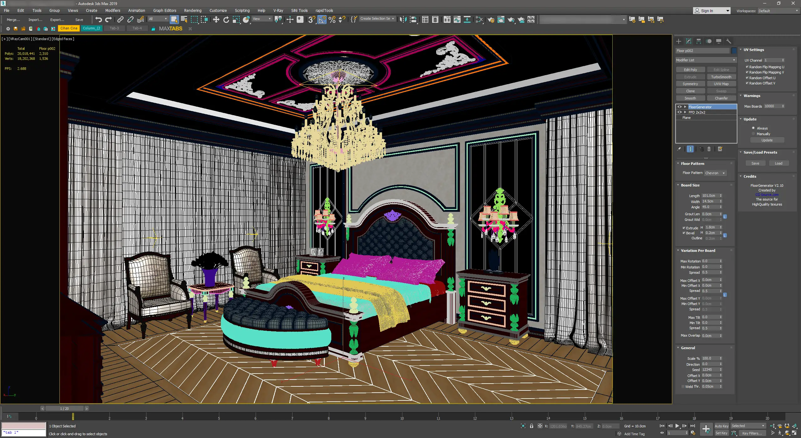 Программный интерфейс FloorGenerator 2.10 for 3ds Max 2013-2024 [En]
