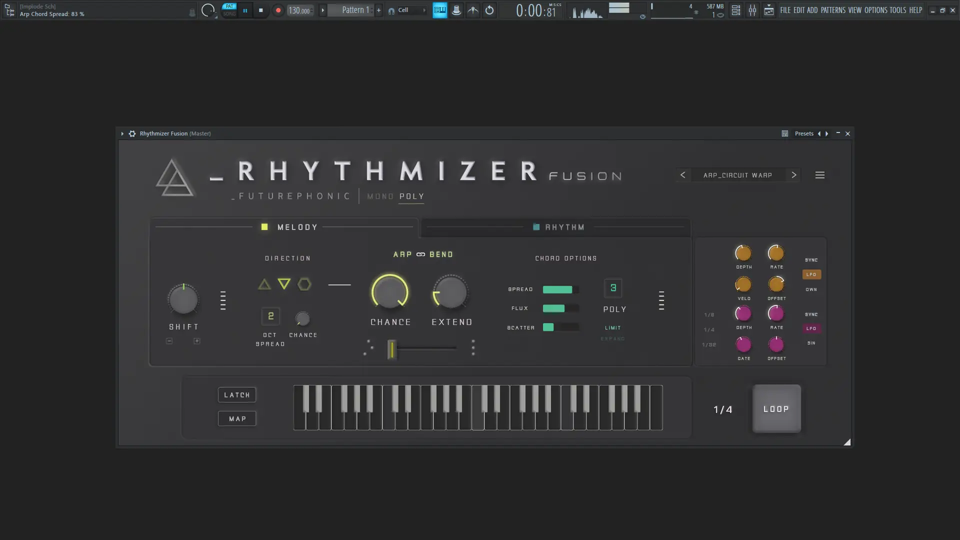 Программный интерфейс Futurephonic - Rhythmizer Fusion 1.0.2 CLAP, VSTi 3 (x64) RePack by TCD [En]