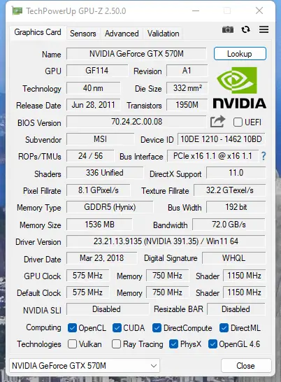 Программный интерфейс GPU-Z 2.50.0 Portable by PortableApps [En]