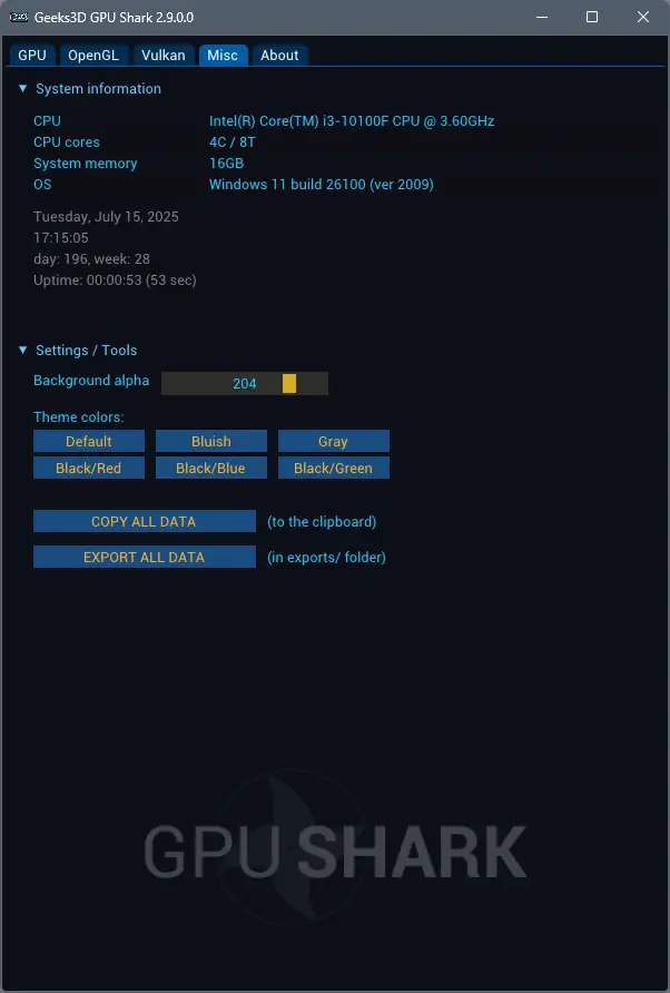 Программный интерфейс GPU Shark II 2.9.0.0 + Portable [En]