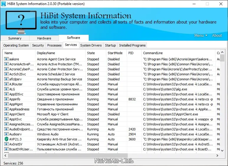 Программный интерфейс HiBit System Information 2.0.30 + Portable [En]