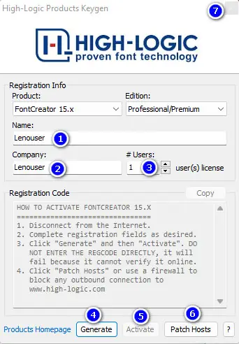 Программный интерфейс High-Logic FontCreator Professional Edition 15.0.0.2931 [En]