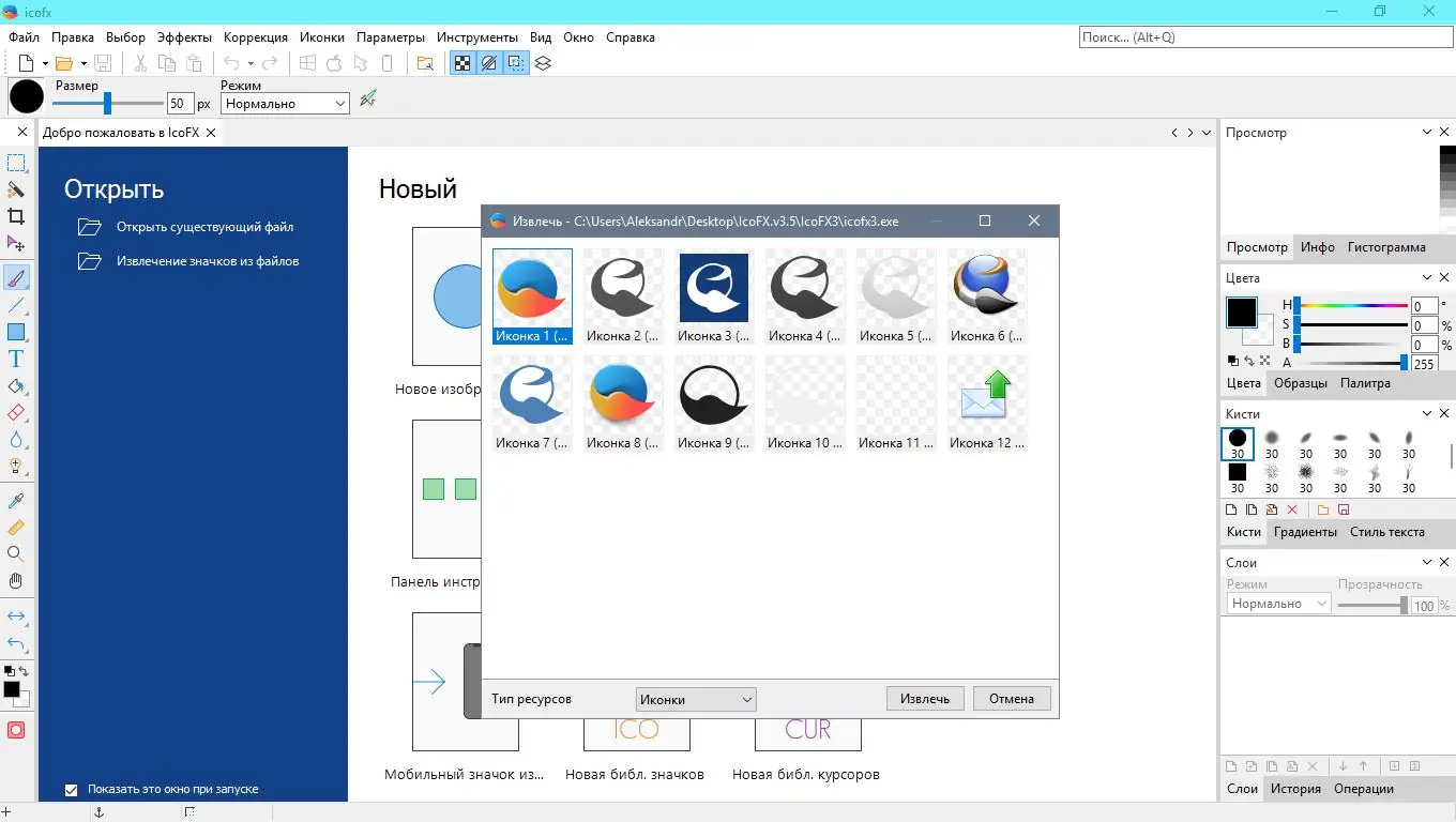 Программный интерфейс IcoFX 3.5.1 (2021) PC RePack & Portable by KpoJIuK