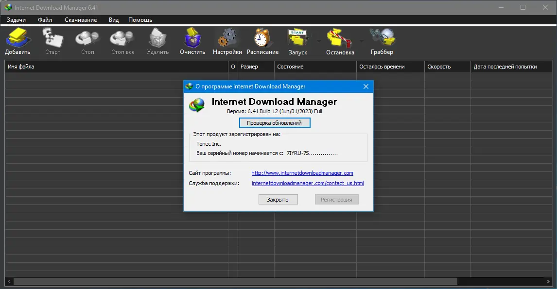 Программный интерфейс Internet Download Manager 6.41 Build 12 RePack by elchupacabra [Multi Ru]