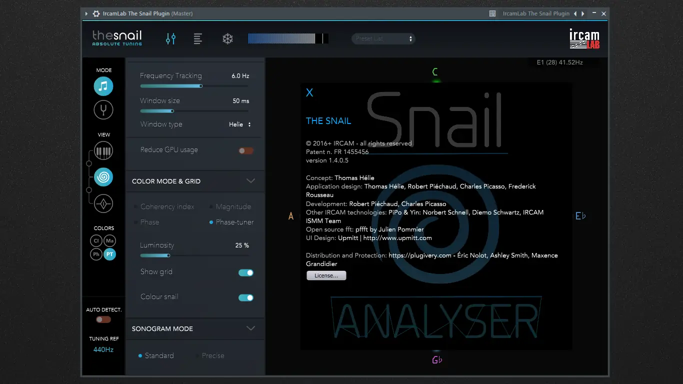 Программный интерфейс Ircam Lab - The Snail 1.4.0 STANDALONE, VST 3, AAX (x64) [En]