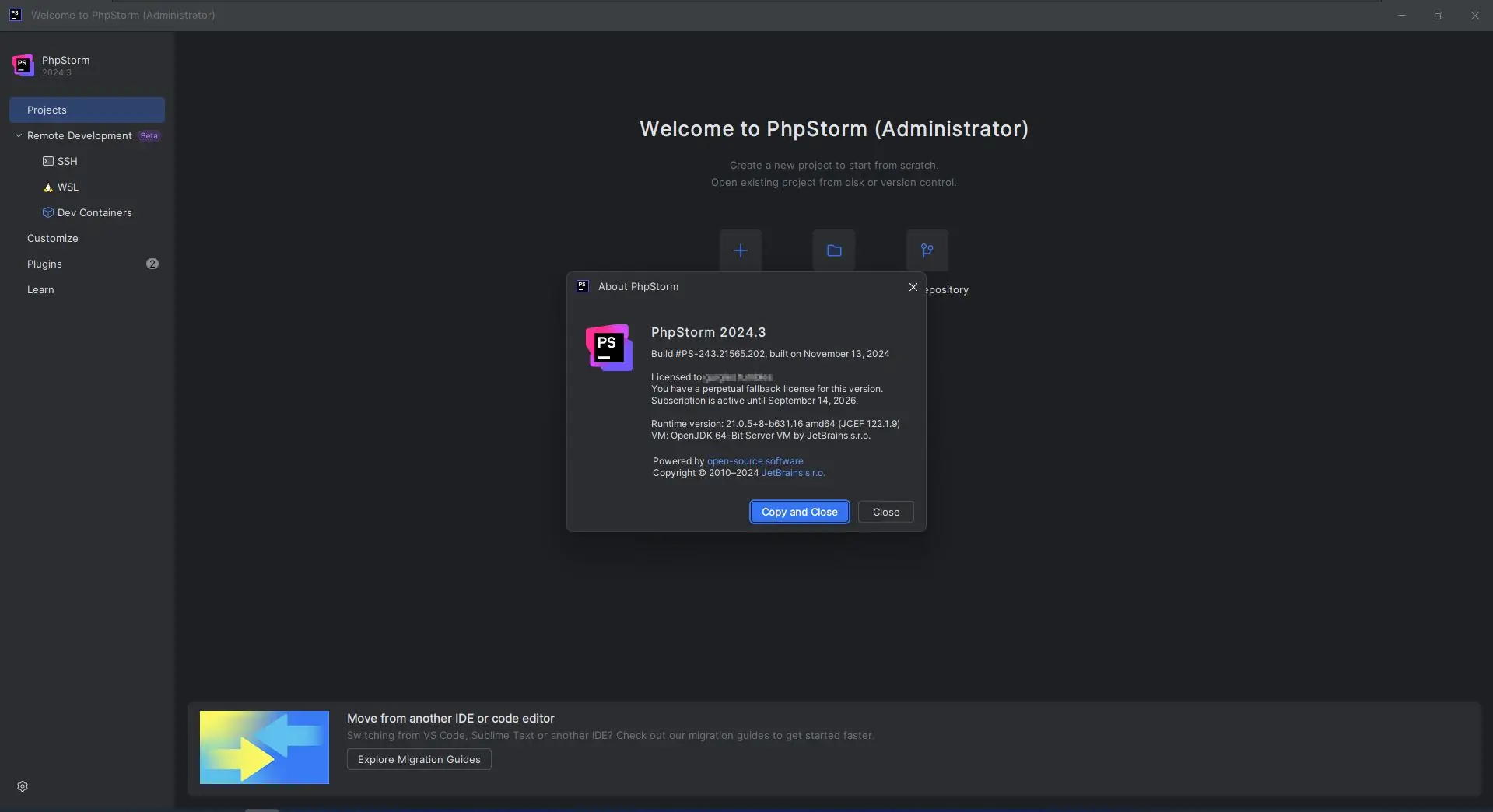 Программный интерфейс JetBrains PhpStorm 2024.3 (x64-arm64) Repack by Sitego [En]
