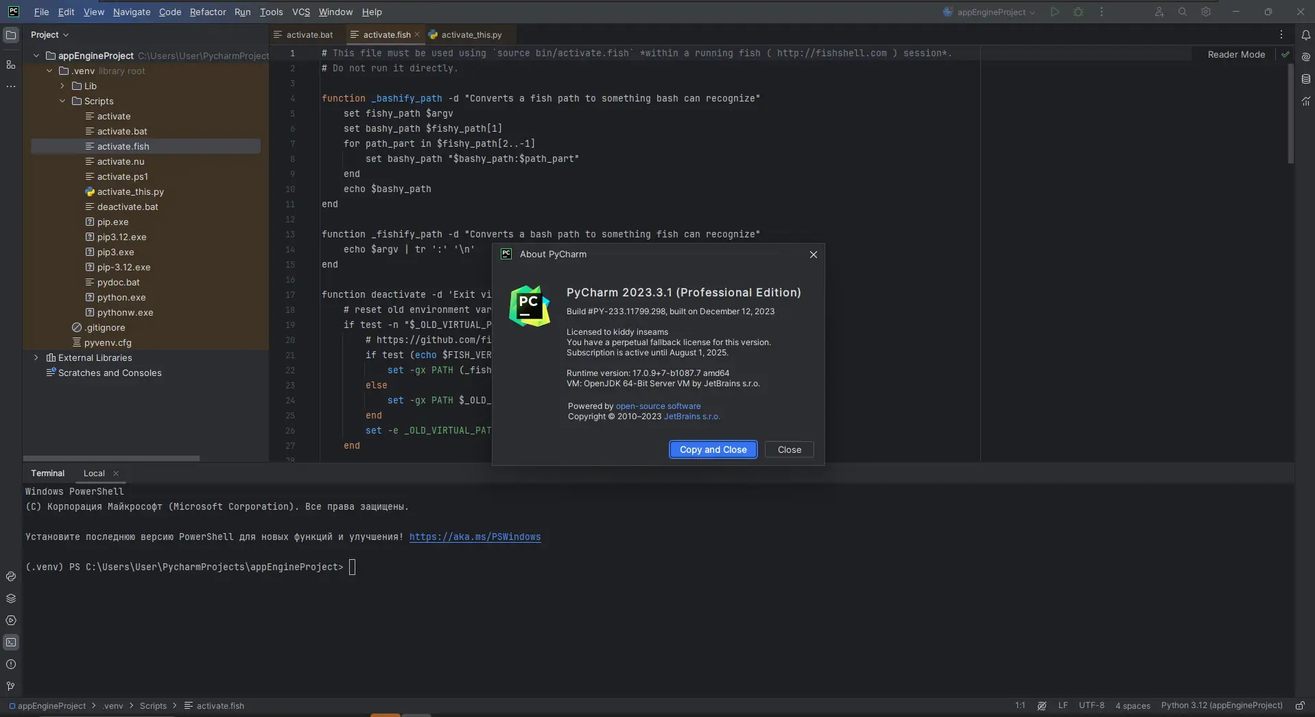 Программный интерфейс JetBrains PyCharm Professional 2023.3.1 Repack by Sitego [En]