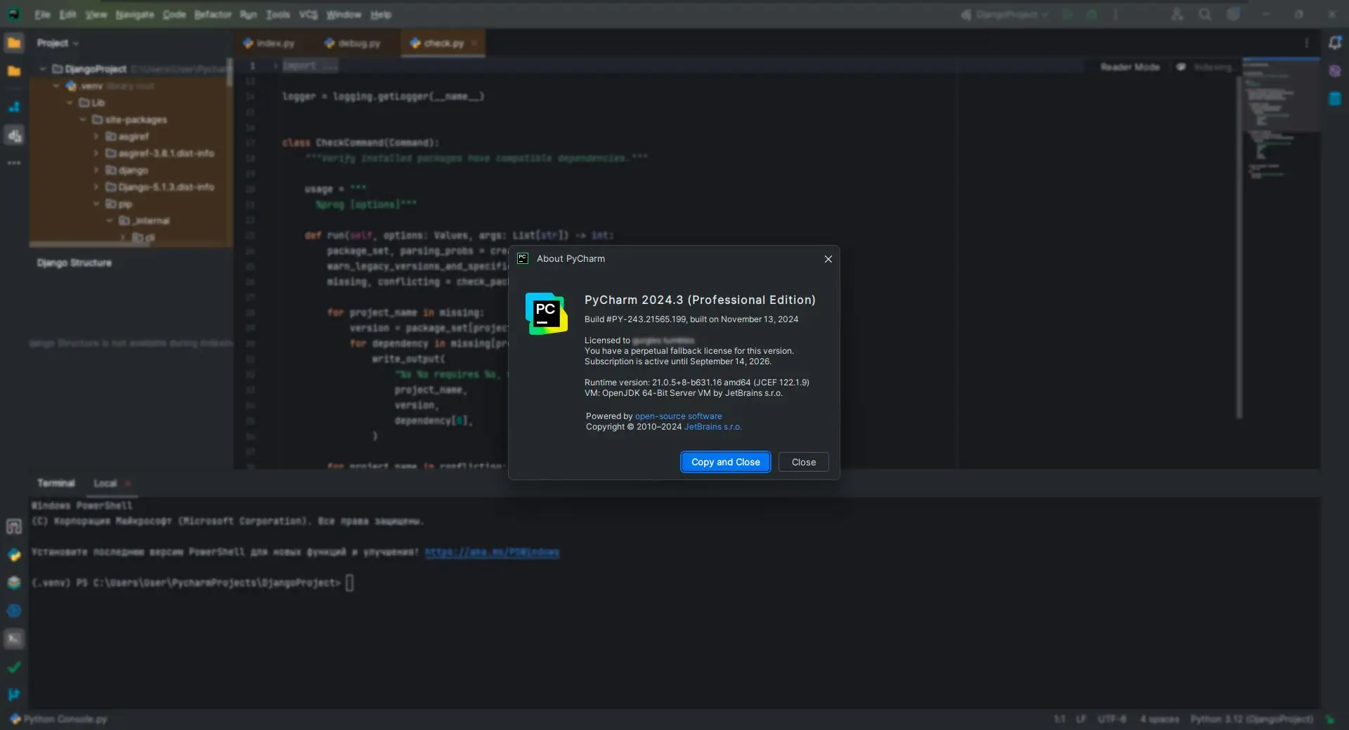 Программный интерфейс JetBrains PyCharm Professional 2024.3 (x64-arm64) Repack by Sitego [En]