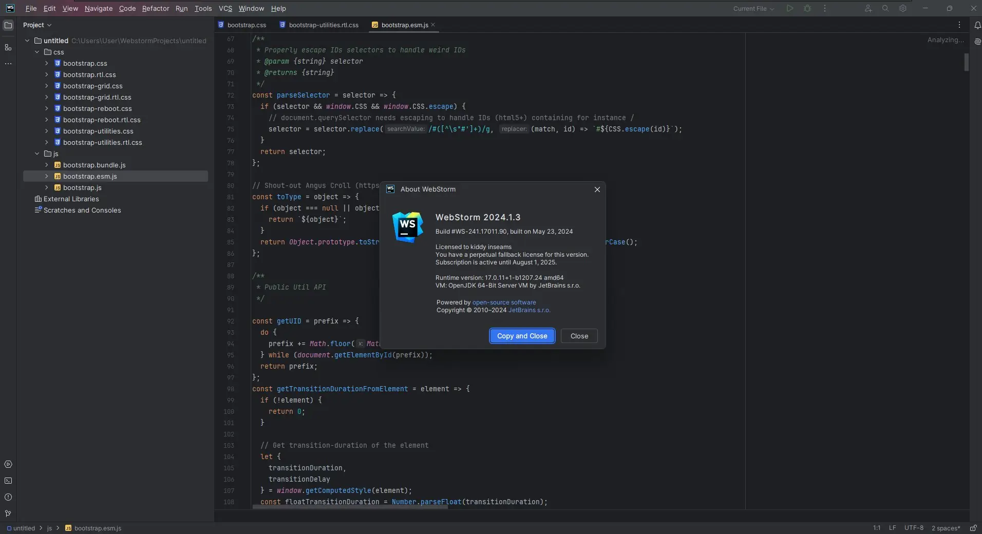 Программный интерфейс Jetbrains WebStorm 2024.1.3 Repack by Sitego [En]