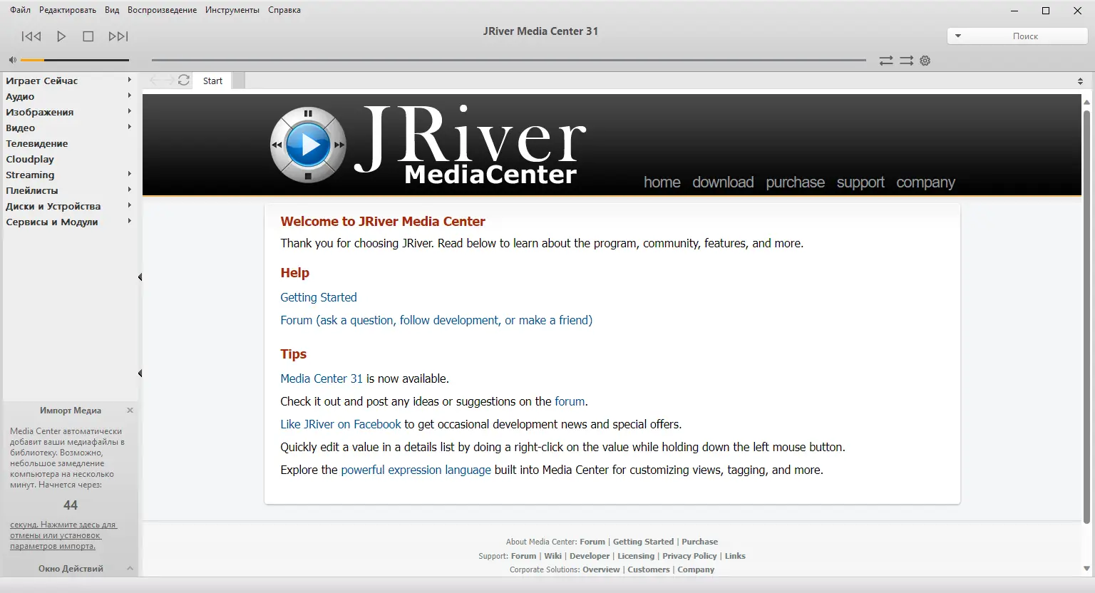 Программный интерфейс JRiver Media Center 31.0.68 RePack (& Portable) by elchupacabra [Multi Ru]