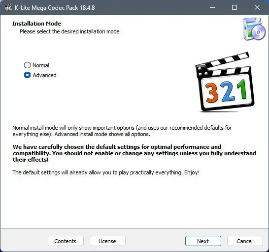 Программный интерфейс K-Lite Codec Pack 18.4.8 Mega Full Standard Basic [En]