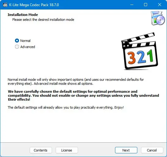 Программный интерфейс K-Lite Codec Pack 18.7.0 Mega Full Standard Basic [En]
