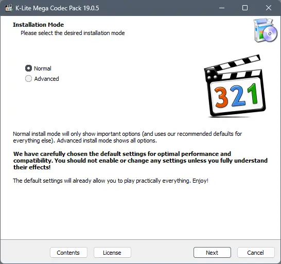 Программный интерфейс K-Lite Codec Pack 19.0.5 Mega Full Standard Basic [En]