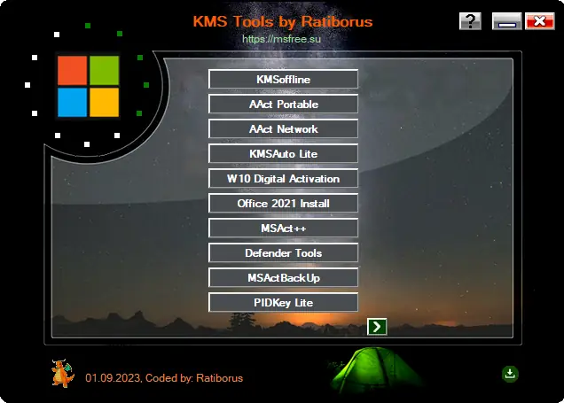 Программный интерфейс KMS Tools Portable by Ratiborus 01.09.2023 [Multi Ru]