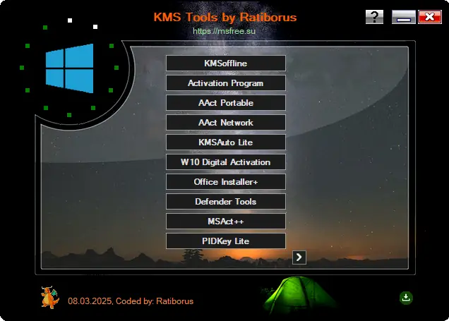 Программный интерфейс KMS Tools Portable by Ratiborus 08.03.2025 [Multi Ru]