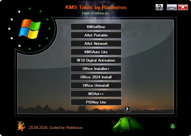 Программный интерфейс KMS Tools Portable by Ratiborus 25.06.2024 [Multi Ru]