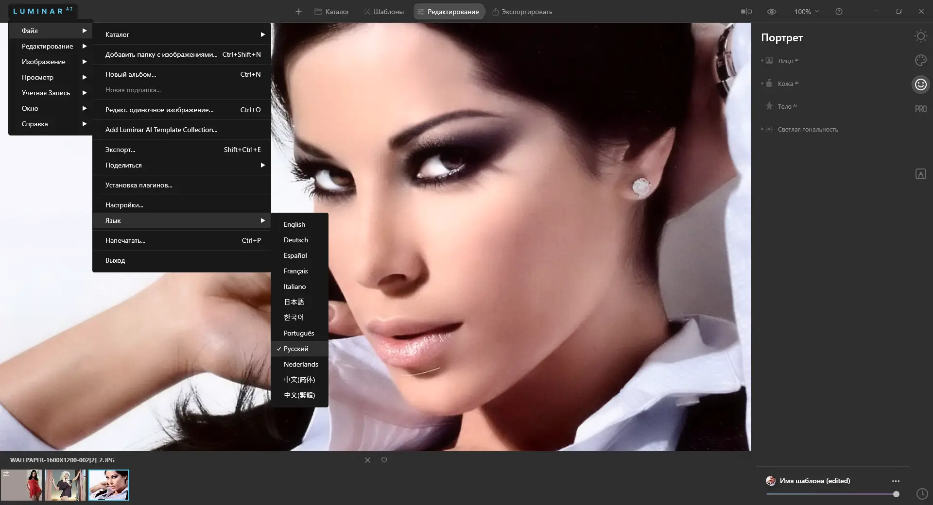 Программный интерфейс Luminar AI 1.0.0.7261 (2020) РС RePack & Portable by elchupacabra