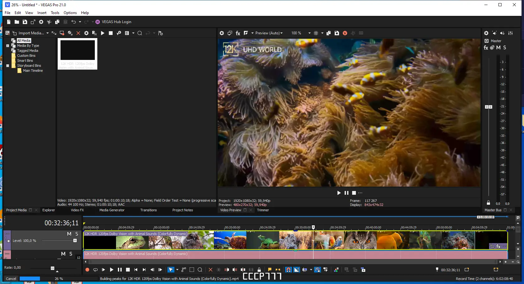 Программный интерфейс MAGIX Vegas Pro 21.0 Build 108 RePack by KpoJIuK [En]