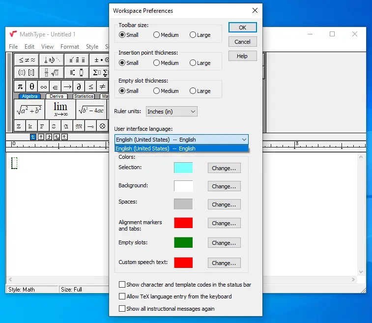 Программный интерфейс MathType 7.8.0.0 [Ru En]