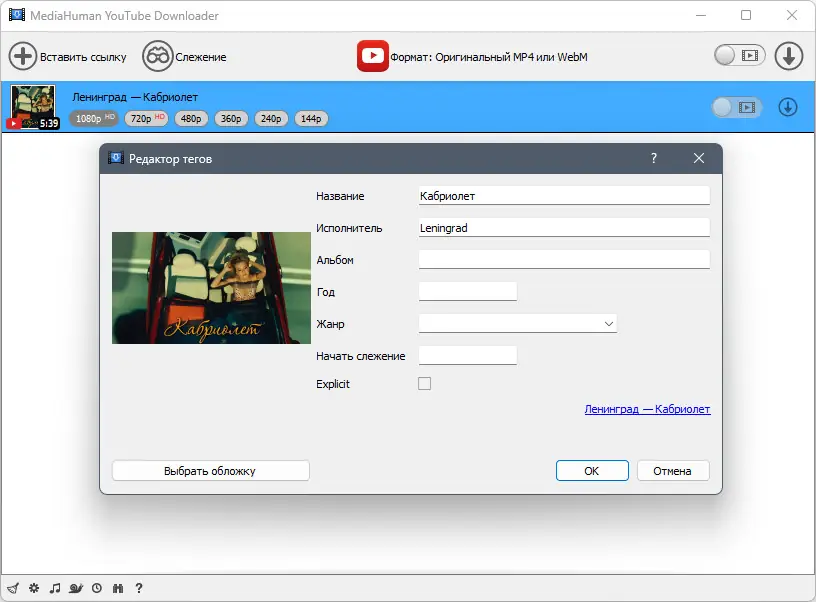 Программный интерфейс MediaHuman YouTube Downloader 3.9.9.96 (0609) RePack (& Portable) by elchupacabra [Multi Ru]