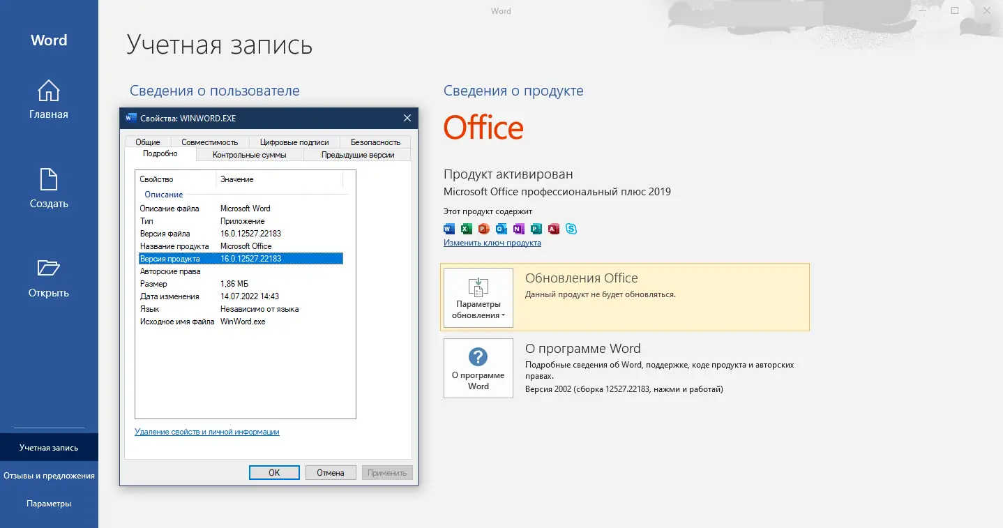 Программный интерфейс Microsoft Office 2016-2019 Professional Plus Standard + Visio + Project 16.0.12527.22183 (2022.07) (W 7, 8.1, 10, 11) RePack by KpoJIuK [Multi Ru]