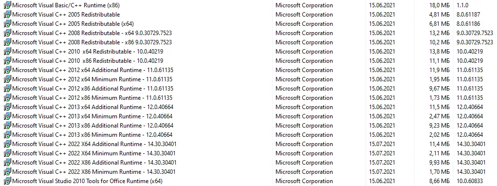 Программный интерфейс Microsoft Visual C++ Runtimes AIO v0.51.0 (x86 x64) RePack by abbodi1406 [Multi Ru]