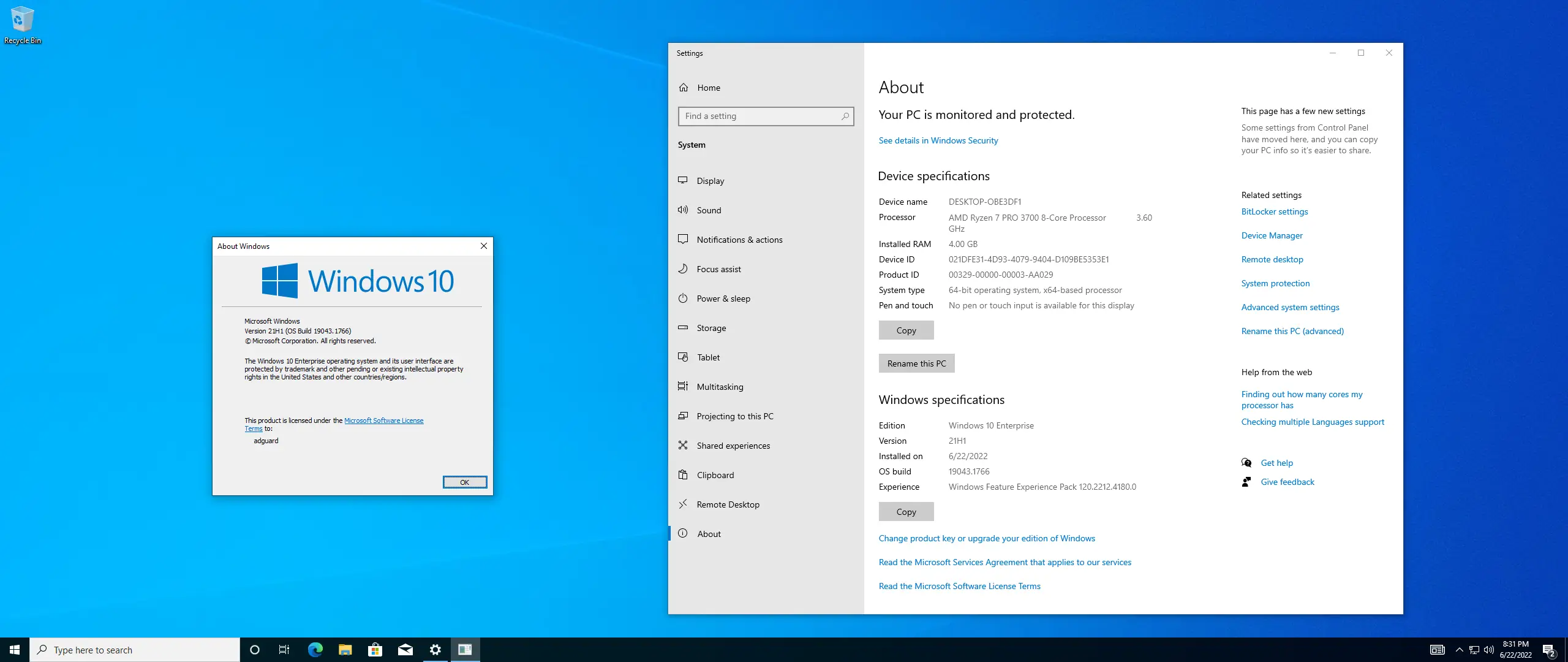Программный интерфейс Microsoft Windows 10.0.19043.1766, Version 21H1 (Updated June 2022) - Оригинальные образы от Microsoft MSDN [En]