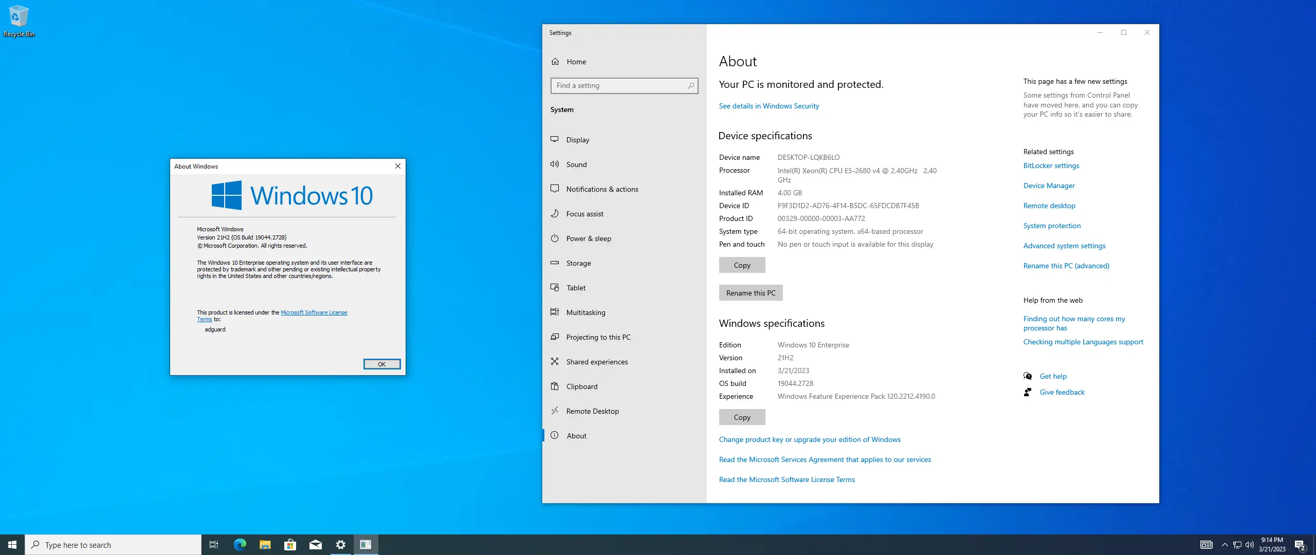 Программный интерфейс Microsoft Windows 10.0.19044.2728, Version 21H2 (Updated March 2023) - Оригинальные образы от Microsoft MSDN [En]
