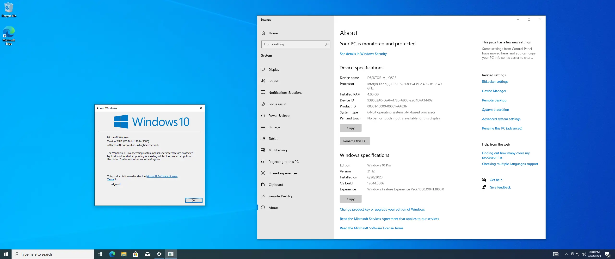 Программный интерфейс Microsoft Windows 10.0.19044.3086, Version 21H2 (Updated June 2023) - Оригинальные образы от Microsoft MSDN [En]