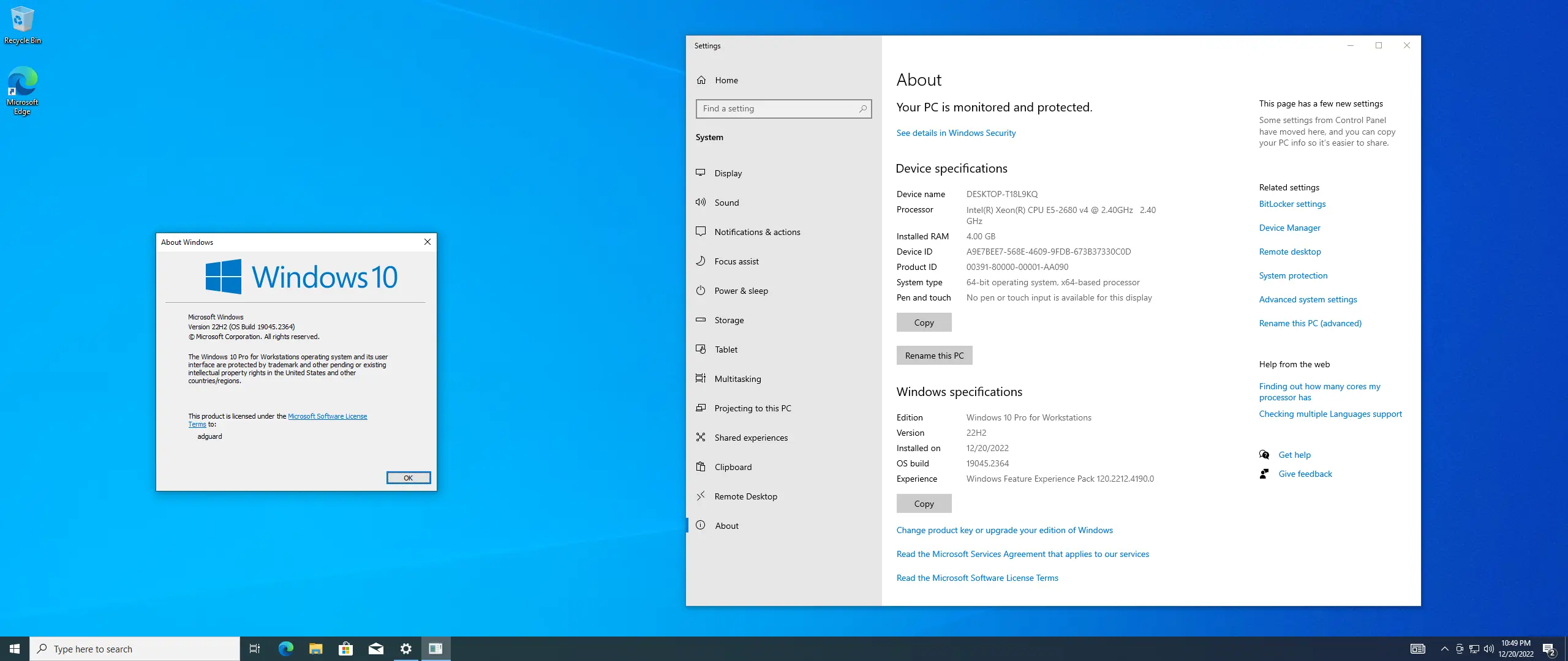 Программный интерфейс Microsoft Windows 10.0.19045.2364, Version 22H2 (Updated December 2022) - Оригинальные образы от Microsoft MSDN [En]