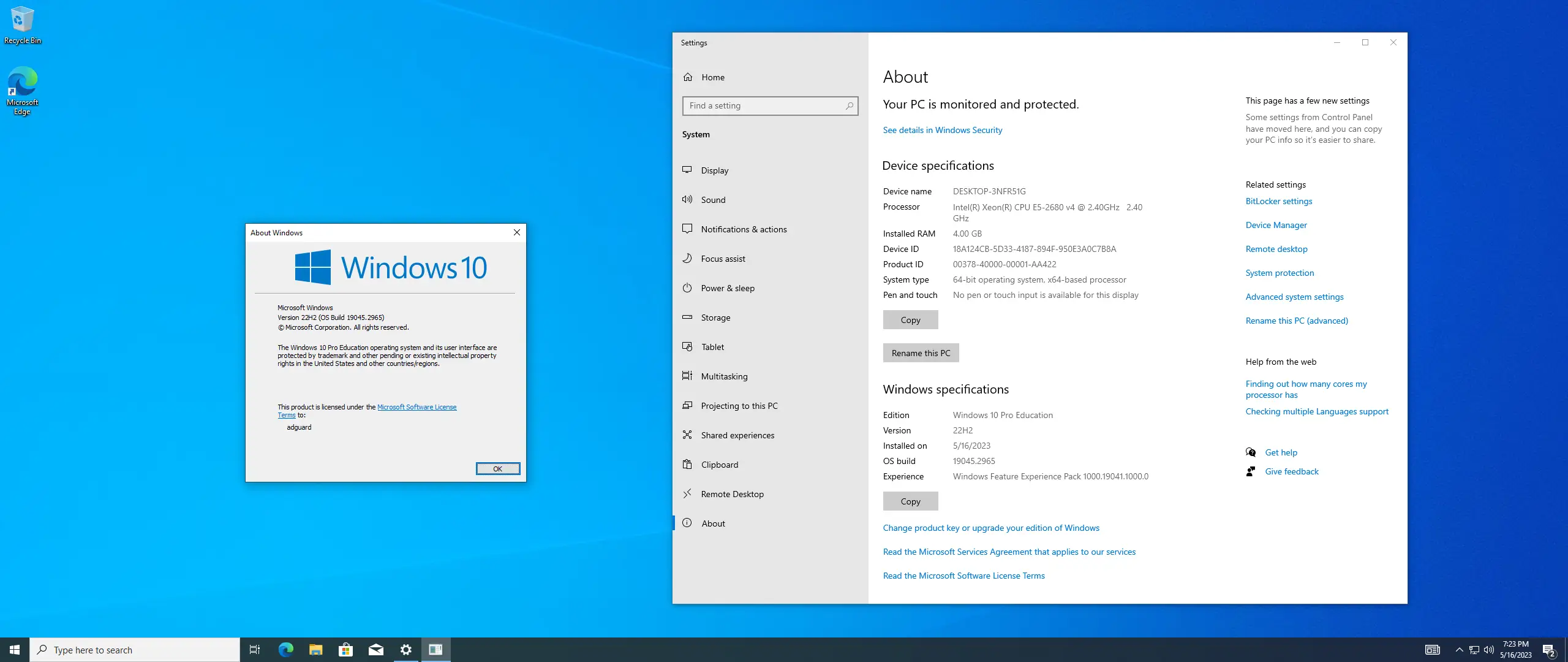 Программный интерфейс Microsoft Windows 10.0.19045.2965, Version 22H2 (Updated May 2023) - Оригинальные образы от Microsoft MSDN [En]