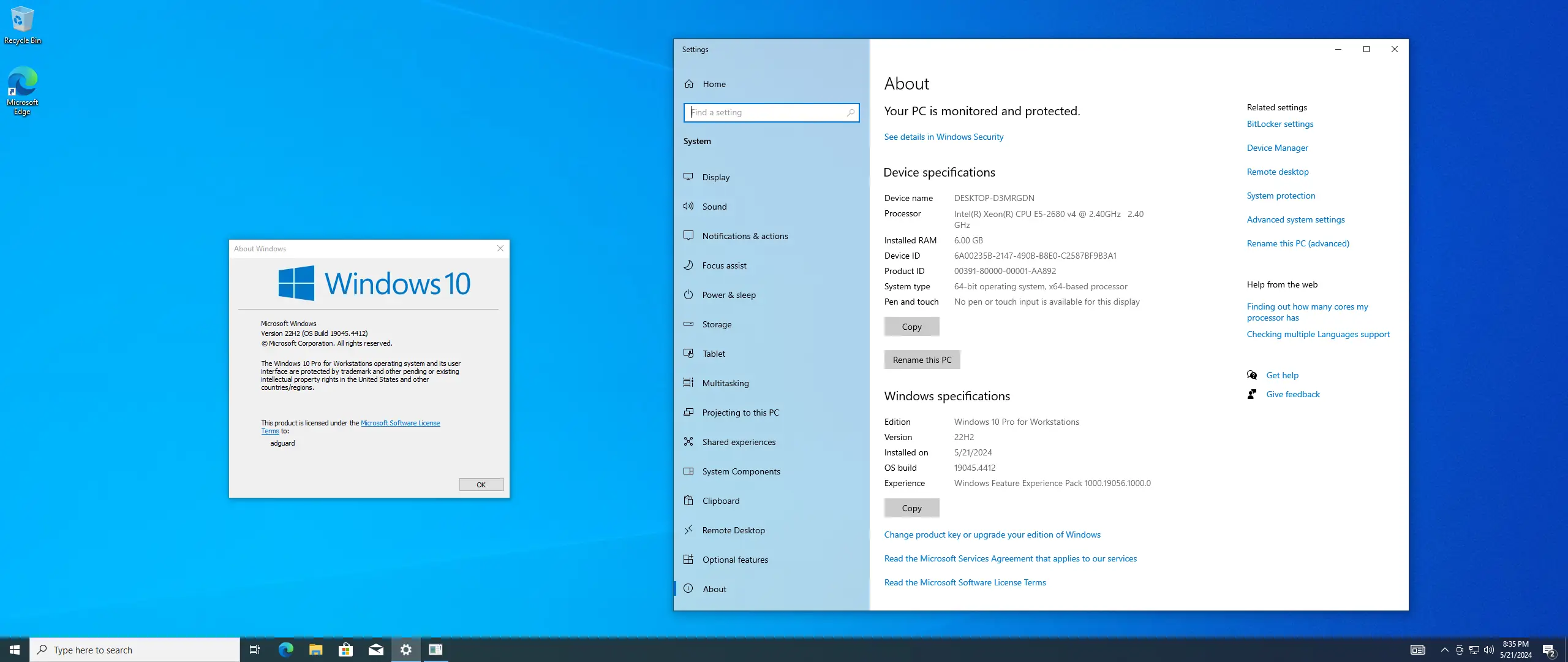 Программный интерфейс Microsoft Windows 10 [10.0.19045.4412], Version 22H2 (Updated May 2024) - Оригинальные образы от Microsoft MSDN VLSC [En]