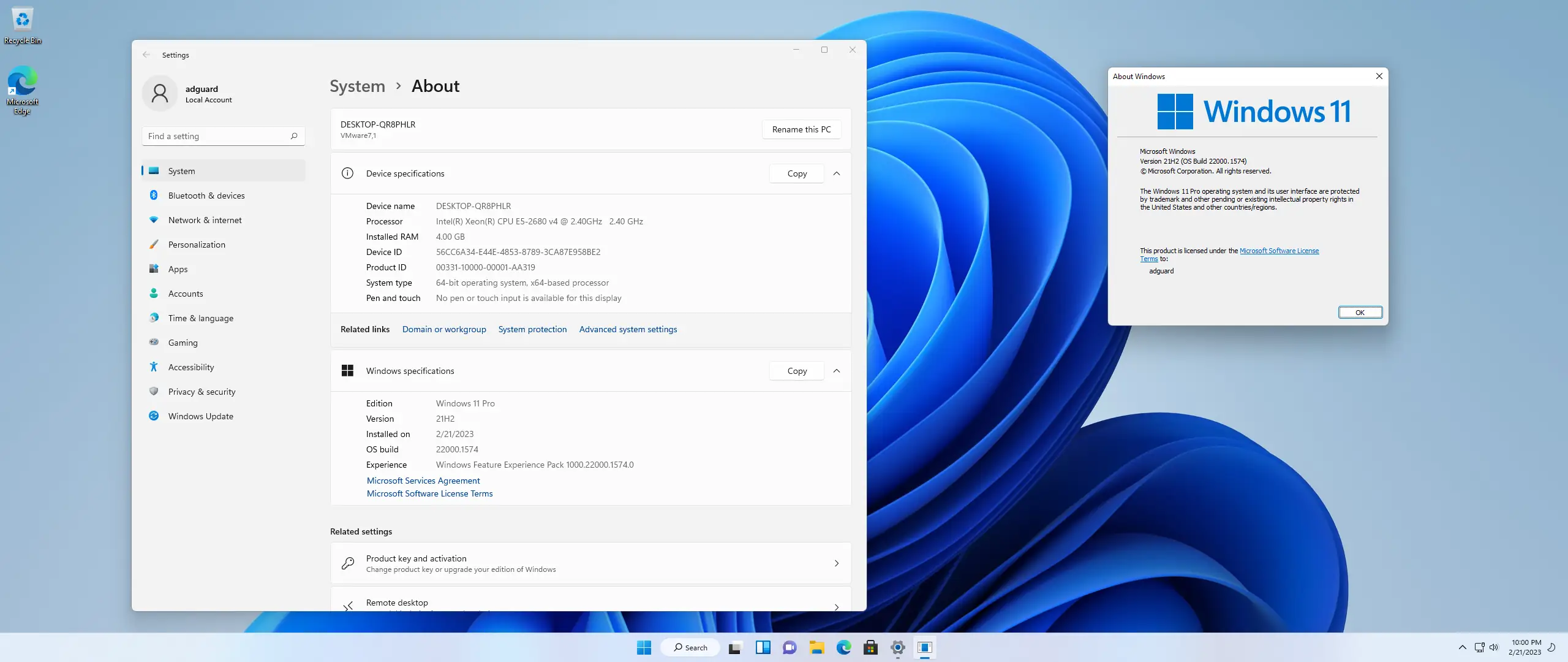 Программный интерфейс Microsoft Windows 11 [10.0.22000.1574], Version 21H2 (Updated February 2023) - Оригинальные образы от Microsoft MSDN [En]