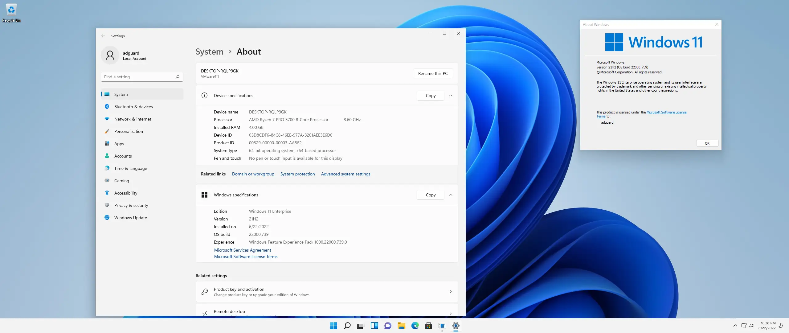 Программный интерфейс Microsoft Windows 11 [10.0.22000.739], Version 21H2 (Updated June 2022) - Оригинальные образы от Microsoft MSDN [En]