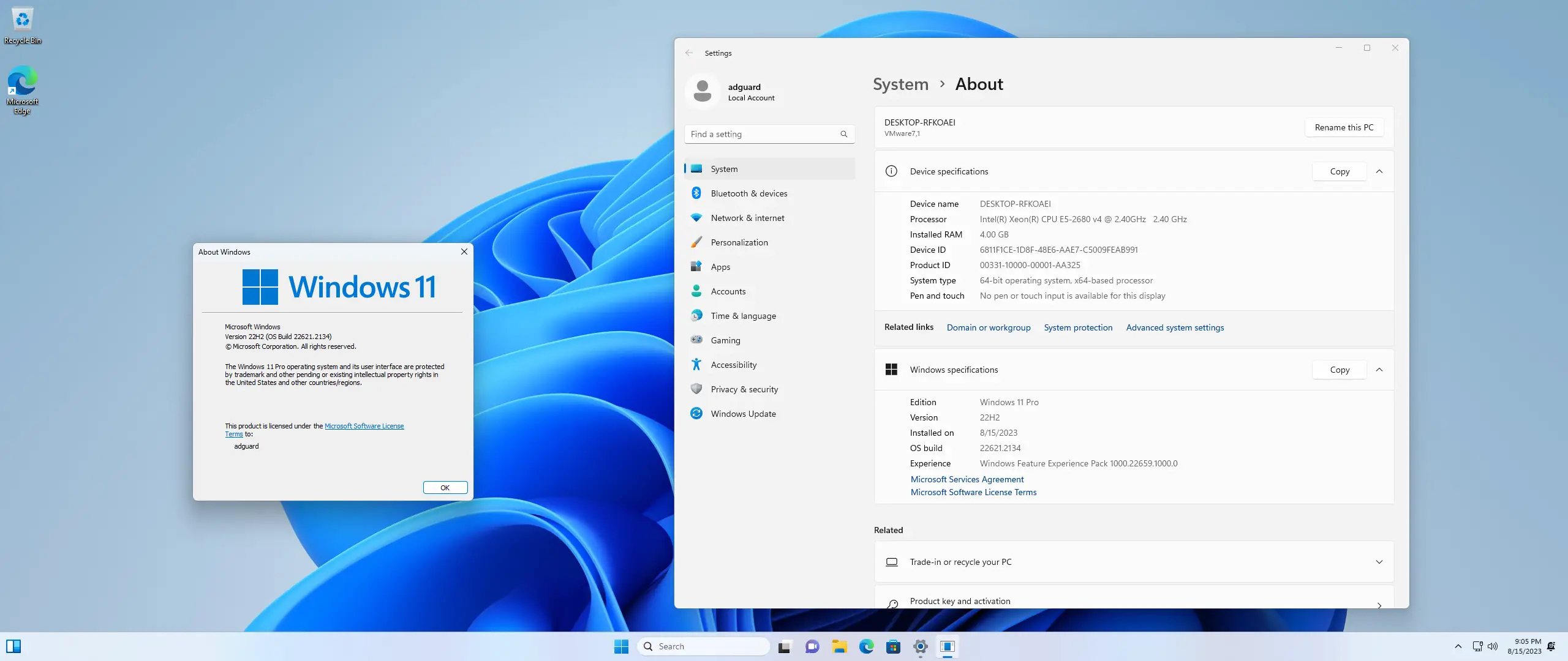 Программный интерфейс Microsoft Windows 11 [10.0.22621.2134], Version 22H2 (Updated August 2023) - Оригинальные образы от Microsoft MSDN [En]