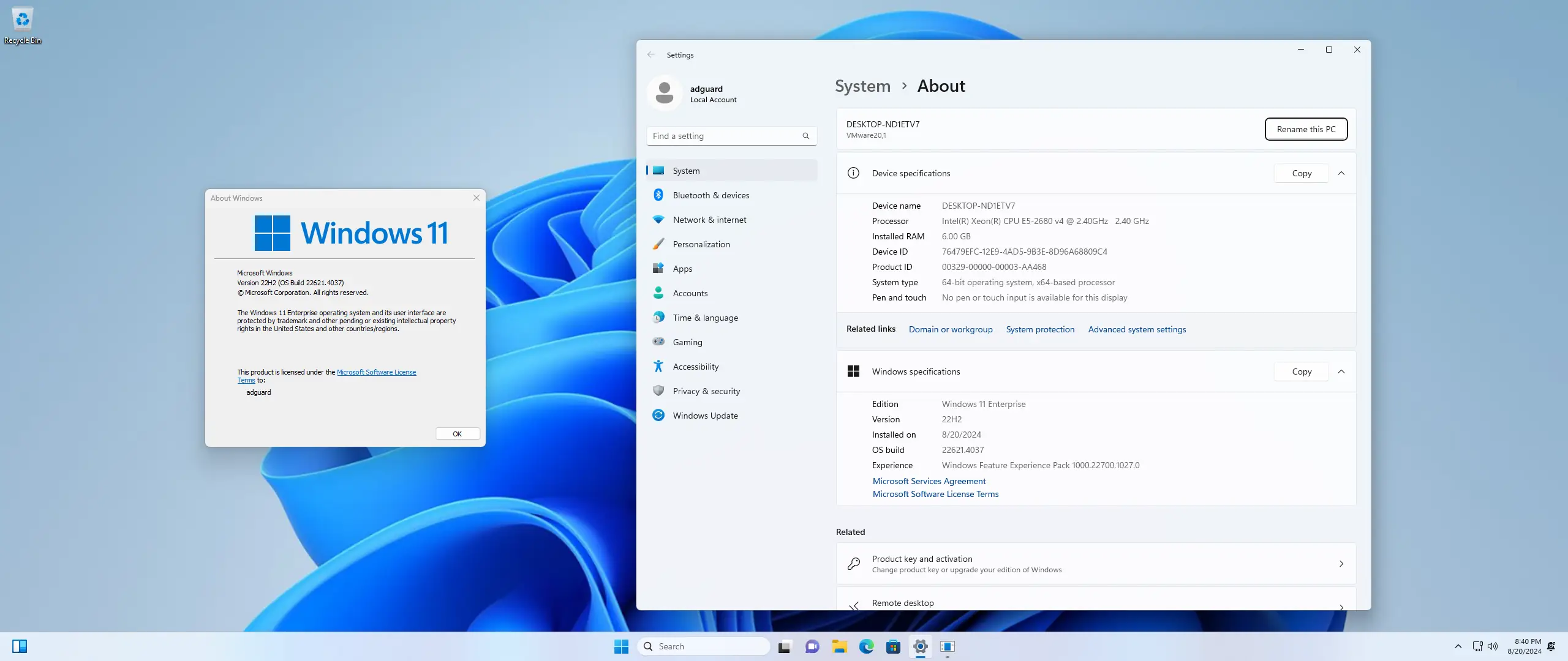 Программный интерфейс Microsoft Windows 11 [10.0.22621.4037], Version 22H2 (Updated August 2024) - Оригинальные образы от Microsoft MSDN [En]