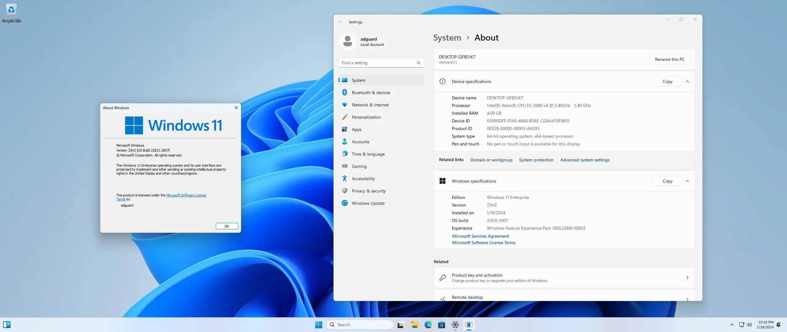 Программный интерфейс Microsoft Windows 11 [10.0.22631.3007], Version 23H2 (Updated January 2024) - Оригинальные образы от Microsoft MSDN [En]