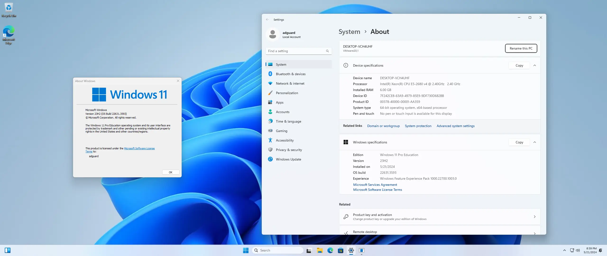Программный интерфейс Microsoft Windows 11 [10.0.22631.3593], Version 23H2 (Updated May 2024) - Оригинальные образы от Microsoft MSDN VLSC [En]