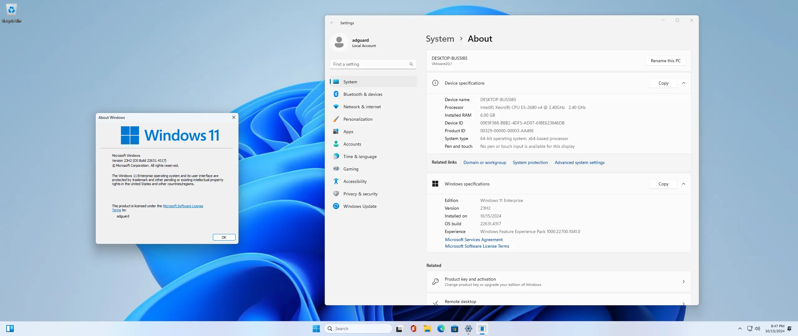 Программный интерфейс Microsoft Windows 11 [10.0.22631.4317], Version 23H2 (Updated October 2024) - Оригинальные образы от Microsoft MSDN [En]