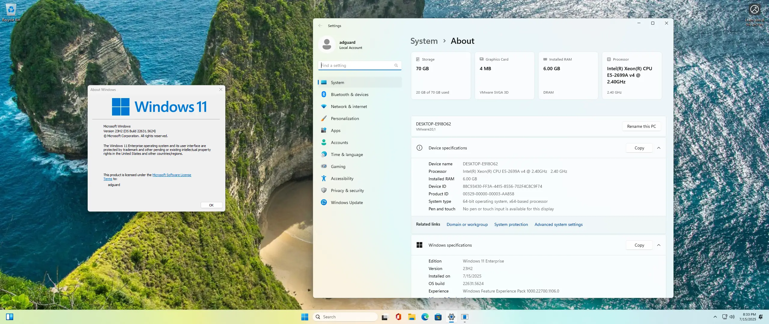 Программный интерфейс Microsoft Windows 11 [10.0.22631.5624], Version 23H2 (Updated July 2025) - Оригинальные образы от Microsoft MSDN [En]