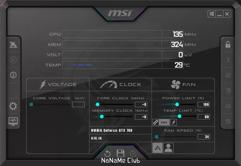 Программный интерфейс MSI Afterburner 4.6.5 Build 16370 Final [Multi Ru]