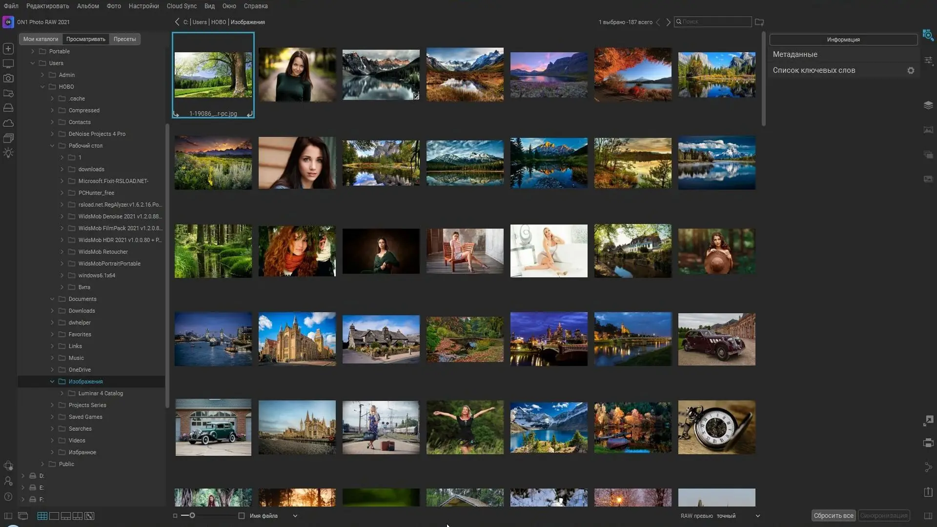 Программный интерфейс ON1 Photo RAW 2021.5 15.5.0.10396 (2021) РС