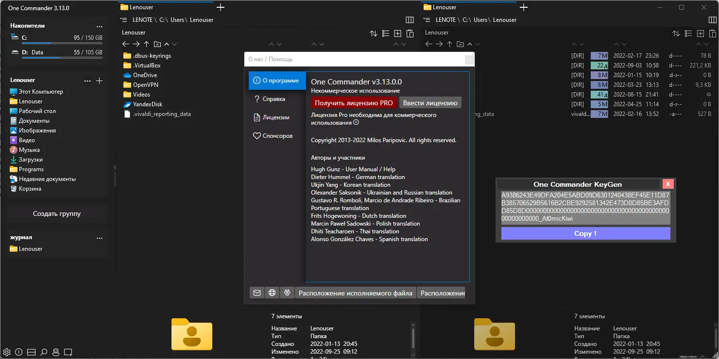 Программный интерфейс OneCommander Pro 3.41.3.1 Portable [Multi Ru]