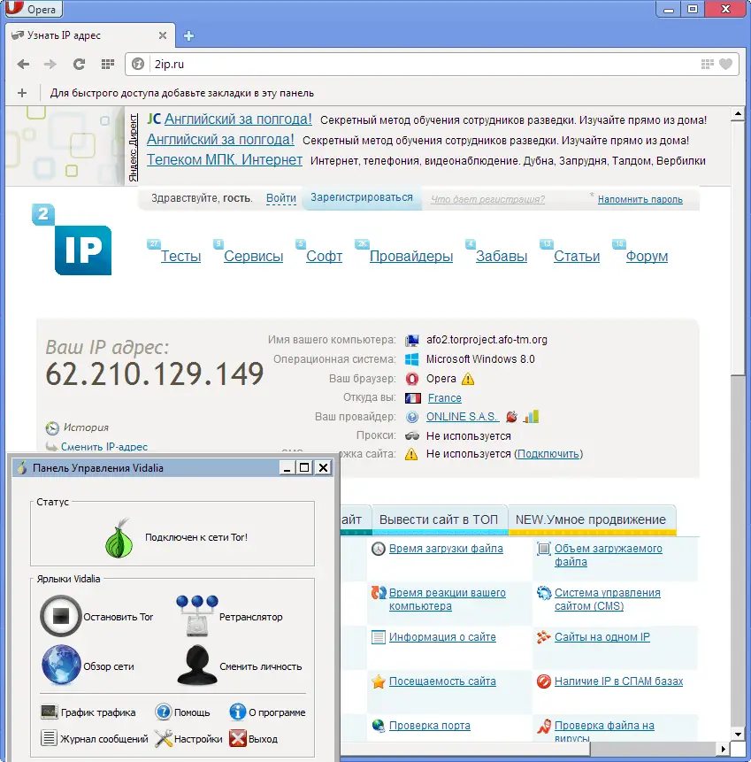 Программный интерфейс OperaTor Browser 20.0.1387.91 Portable by Alker