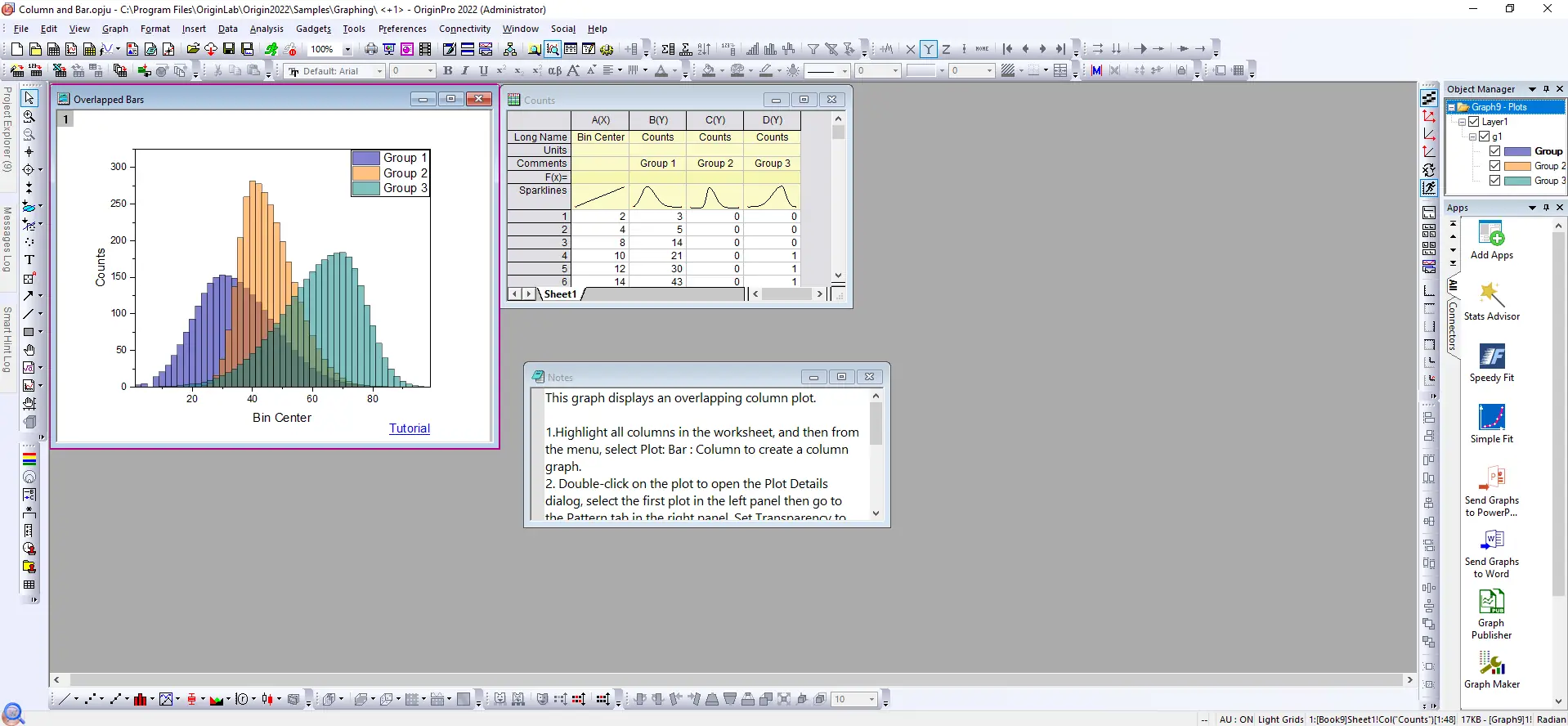 Программный интерфейс OriginPro 2022 v.9.9.0.225 (SR1) [En]