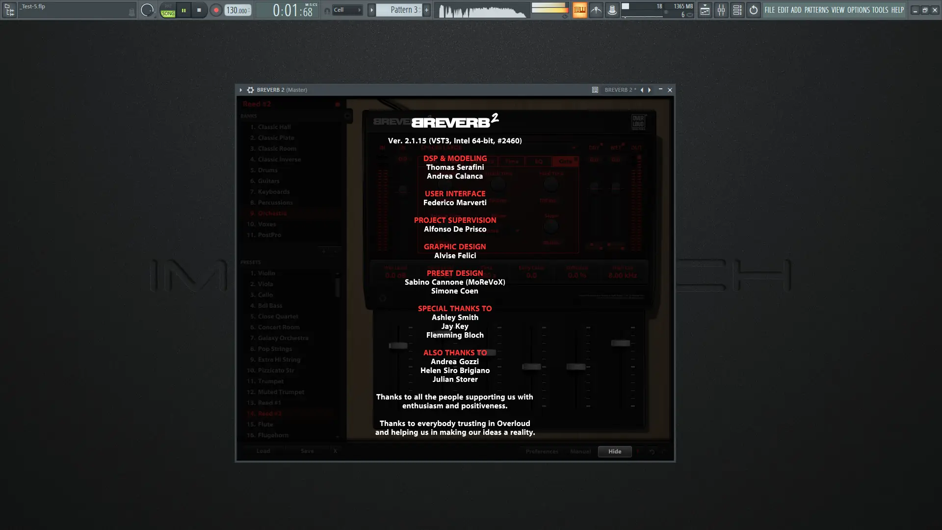 Программный интерфейс Overloud - BREVERB 2 2.1.15 Standalone, VST, VST 3, AAX (x86 x64) [En]