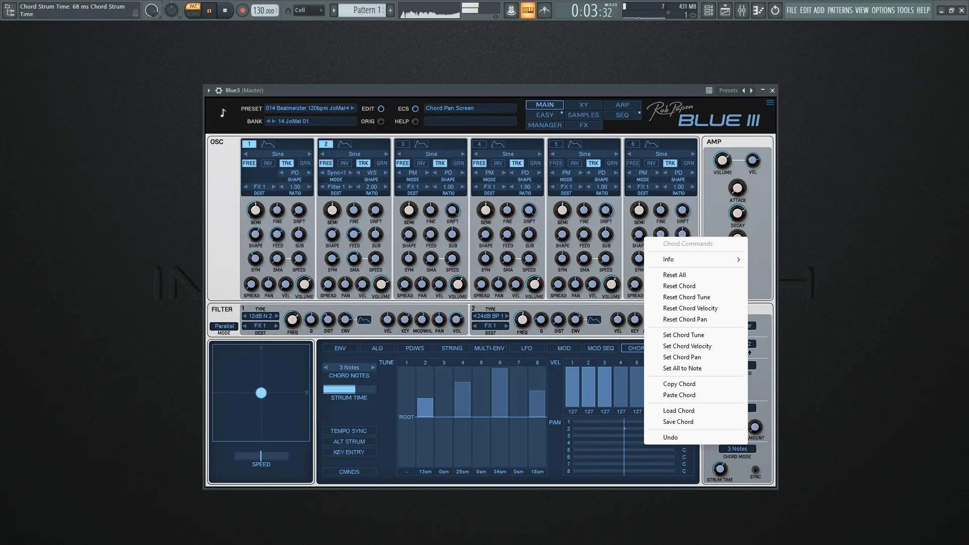 Программный интерфейс Rob Papen - BLUE III 1.0.0 VSTi, VSTi 3, AAX (x64) [En]