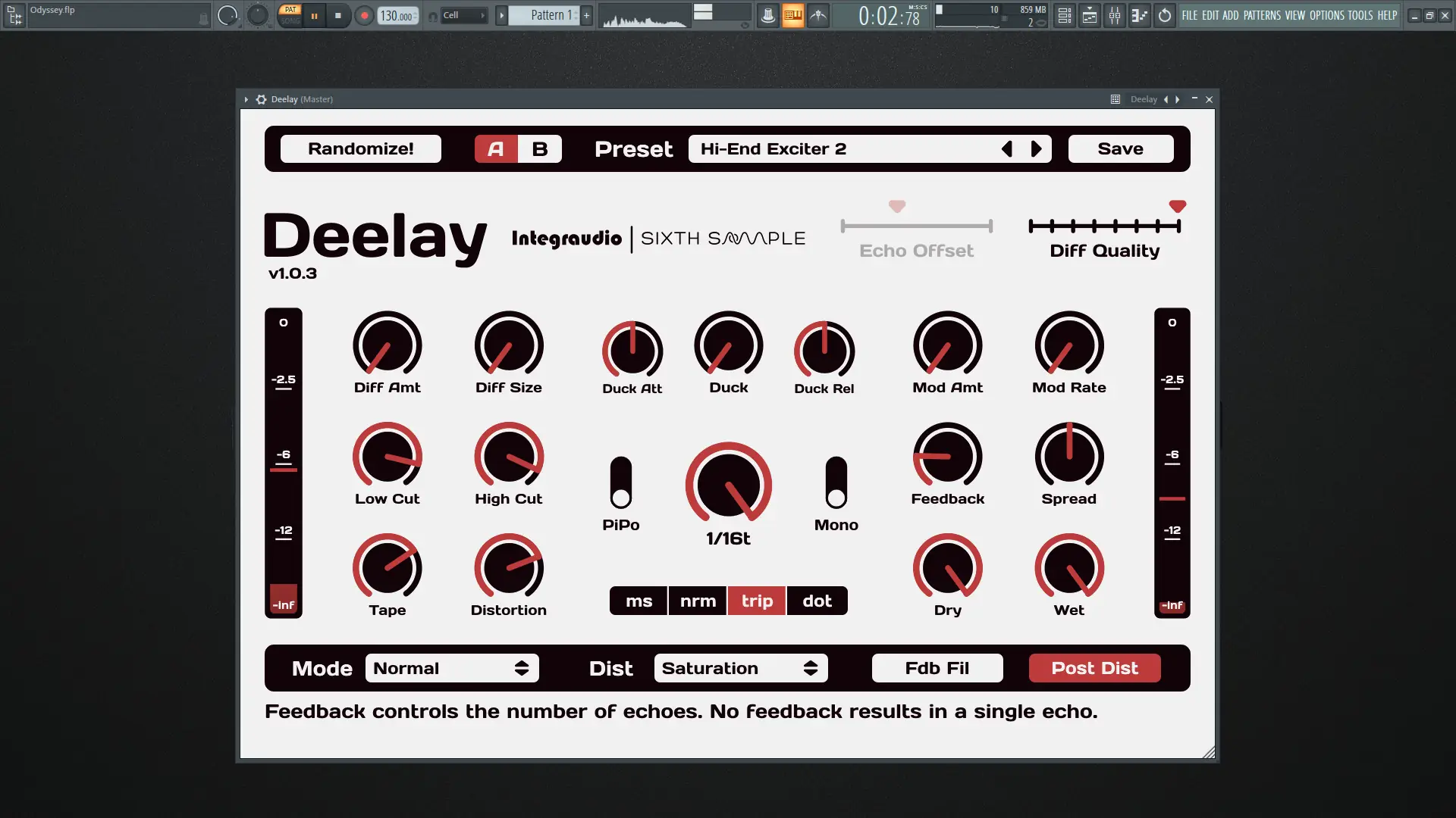Программный интерфейс Sixth Sample & Integraudio - Deelay 1.0.3 VST 3 [En]