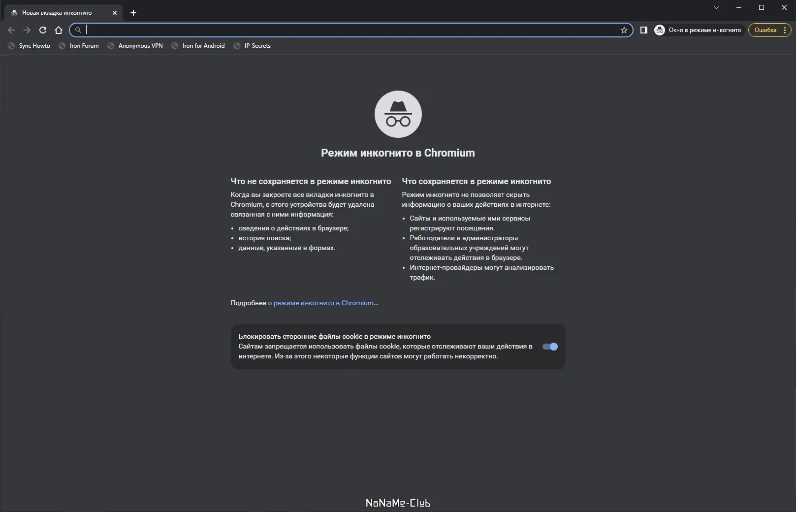 Программный интерфейс SRWare Iron 100.0.5100.0 + Portable [Multi Ru]